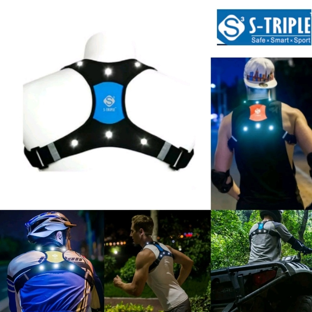 S-Triple X-Vest Lite LED Safety Vest NWT Large